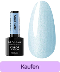 Claresa Cloud Pastel 1 perlmuttfarbener hellblauer Gel-Lack